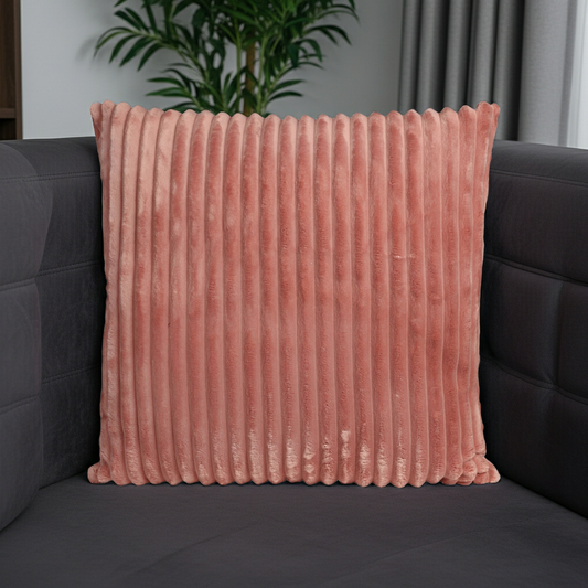 Kissenhülle Cord Optik fein gerippt rosa - Maya 45x45 cm