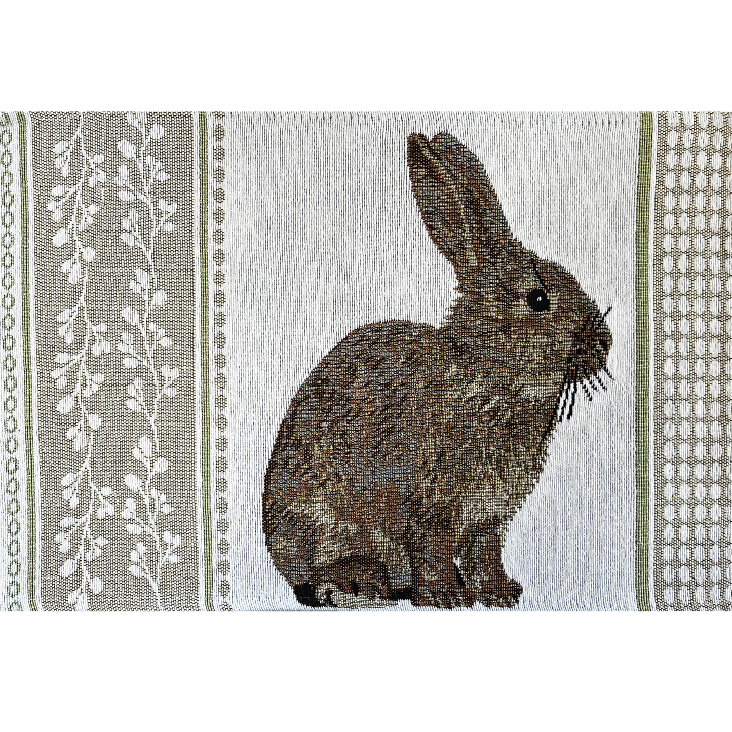 Gobelin Tischset brauner Hase -  Natural Bunny ca. 33x50 cm