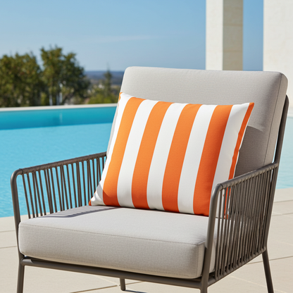 Kissenhülle für den Außenbereich • UV- & wetterbeständig • Sonnendeck orange | 60x60 cm