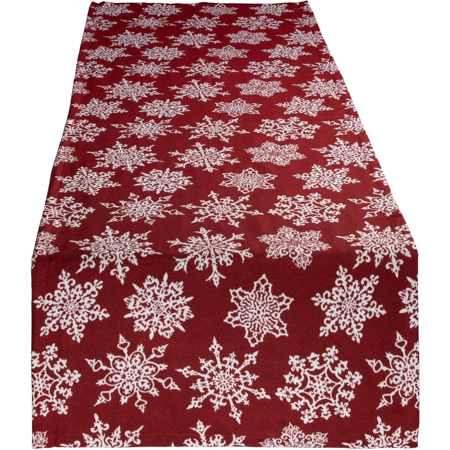 Gobelin Tischband mit Schneeflocken & Schneekristallen 48x150 cm