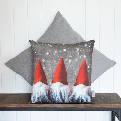weihnachtliche Fotodruck Kissenhülle mit drei Wichteln - Three Dwarfs - SPRÜGEL